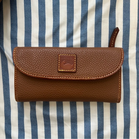 Dooney & Bourke Caramel Small Leisure Leather Tote and Wallet Set EUC - Picture 3 of 12